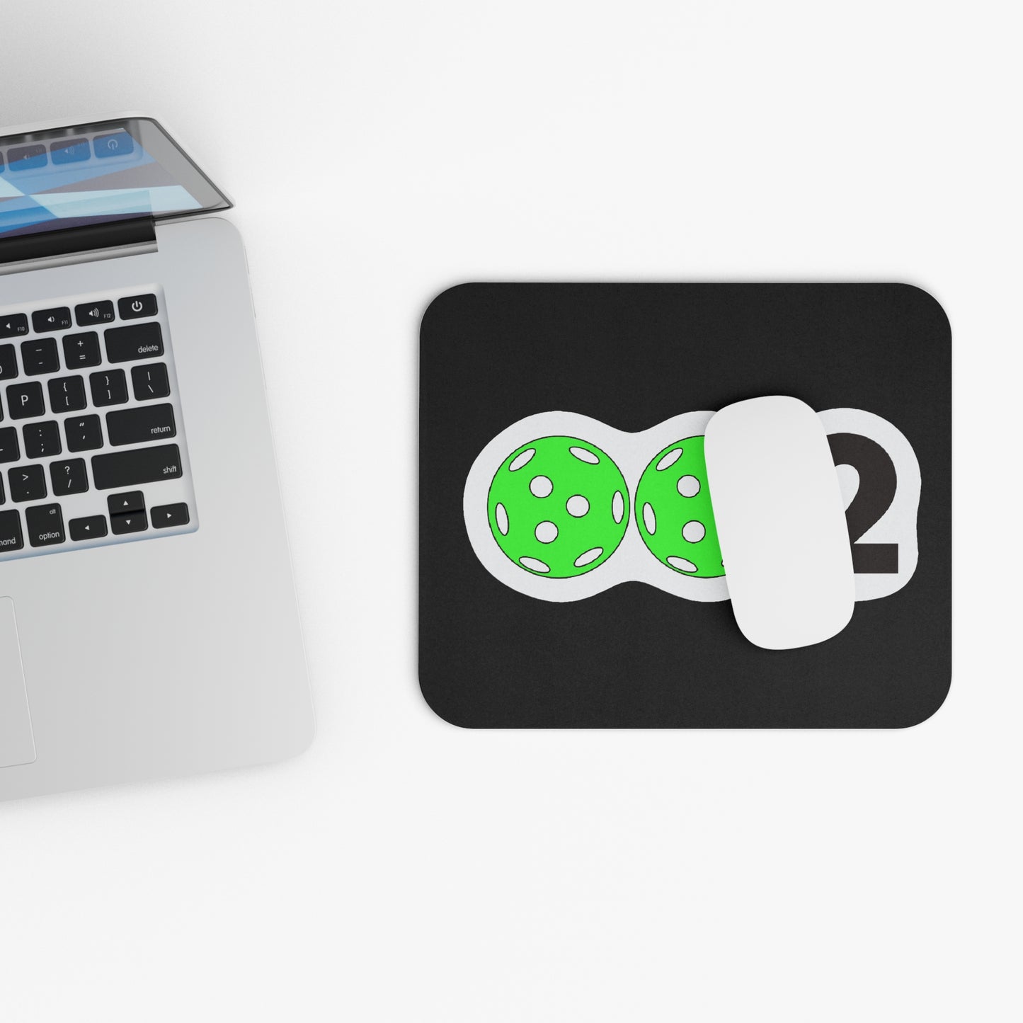 Pickleball Mouse Pad, Gaming Desk Accessory, Fun Gift for Athletes, Unique Office Decor, Green Design